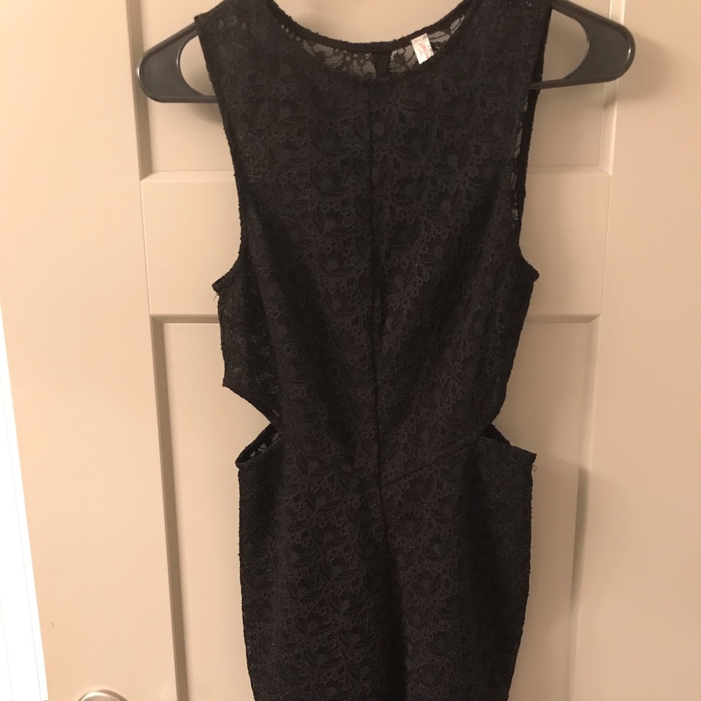 Free People Intimates Black Lace cutout dress!